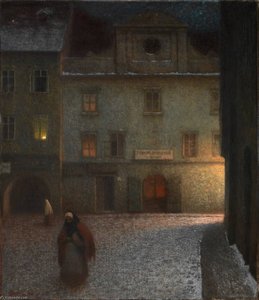 Evening Street — Jakub Schikaneder