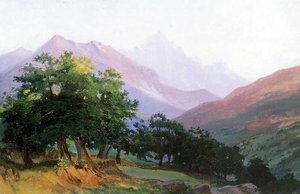 Oaks In The Mountains Of Carrara — Nikolai Ge
