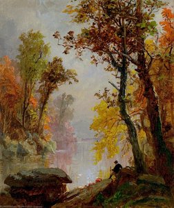 Resting By The Riverside — Jasper Francis Cropsey