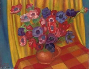 Still Life With Anemones In A Jug — Mark Gertler