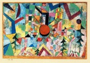 Slott Med Solnedgang — Paul Klee