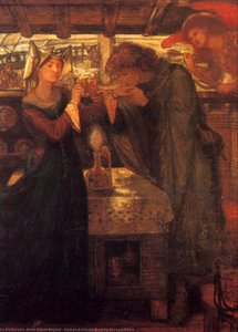 Tristram And Isolde Drinking The Love Potion — Dante Gabriel Rossetti