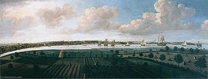 View Of Ipswich — John Cleveley The Elder