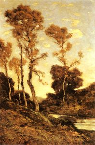 Autumnal River Landscape — Henri-joseph Harpignies