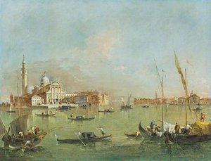 Venice San Giorgio Maggiore With The Giudecca And The Zitelle — Francesco Lazzaro Guardi