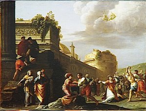 La Lapidation De Saint Etienne — Cornelis Van Poelenburch