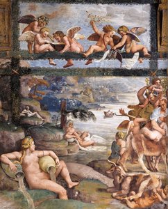 River Landscape With Springs — Giulio Romano