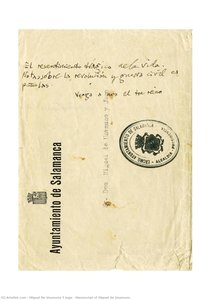 Manuscript Of Miguel De Unamuno — Miguel De Unamuno
