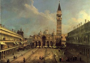 Piazza San Marco: Mirando Hacia El Este A Lo Largo De La Línea Central — Giovanni Antonio Canal