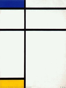 Composition Iii Con Blu, Giallo E Bianco — Piet Mondrian