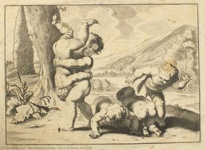 Five Children Playing — Václav Hollar