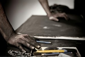 Salman Khan Works On A Painting — Abdul Rashid Salim Salman Khan
