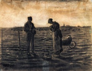 La Hora De La Oración (tras Millet) — Vincent Willem Van Gogh