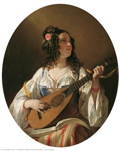 Lute Player — Friedrich Ritter Von Amerling