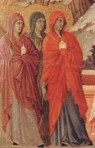 The Three Marys At The Tomb (detail) — Duccio Di Buoninsegna