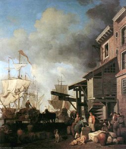 A Thames Wharf — Samuel Scott