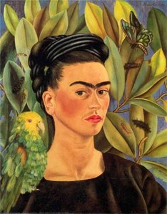 Autoportrait Avec Bonito — Frida Kahlo