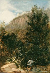 An Angler On The River Llugwy, Bettws-y-coed — David Cox