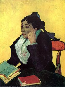 L'arlésienne Madame Ginoux With Books — Joos Vincent De Vos