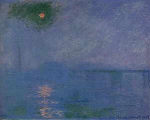 Charing Cross Bridge, Fog On The Thames — Claude Monet