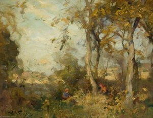 Woodland Scene With Children — William Miller Frazer