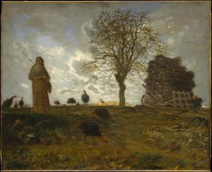 Autumn Landscape With A Flock Of Turkeys — Jean François Millet The Elder