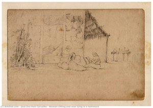 Women Sitting And Man Lying In A Hammock — José Dos Reis Carvalho