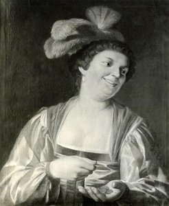 A Woman Laughing, While Counting Money — Gerard Van Honthorst