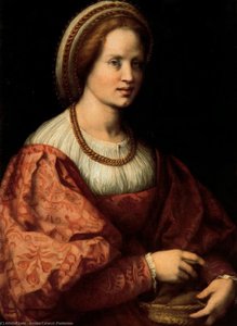 Portrait Of A Lady With A Spindle Basket — Jacopo Carucci