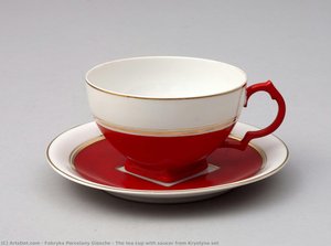 The Tea Cup With Saucer From Krystyna Set — Fabryka Porcelany Giesche
