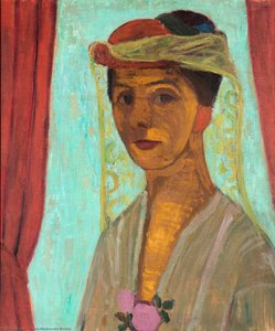 Self-portrait With Hat And Veil — Paula Modersohn-becker