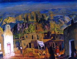 Pueblo, Tesuque, Number One — George Wesley Bellows