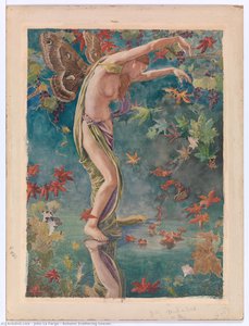 Autumn Scattering Leaves — John La Farge