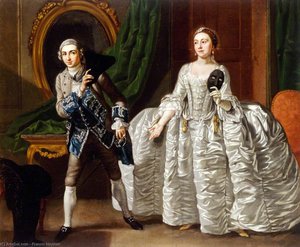 David Garrick , And Hannah Pritchard , In A Scene From 'the Suspicious Husband' — Francis Hayman