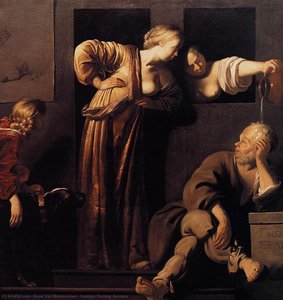 Xantippe Dousing Socrates — Reyer Van Blommendael