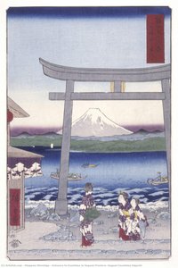 Entrance To Enoshima In Sagami Province (sagami Enoshima Iriguchi) — Utagawa Hiroshige