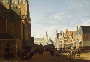 The Groote Market In Haarlem — Gerrit Adriaenszoon Berckheyde