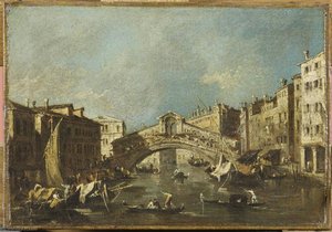 Le Depart Du Bucentaure Vers Le Lido De Venise, Le Jour De L'ascension — Francesco Lazzaro Guardi