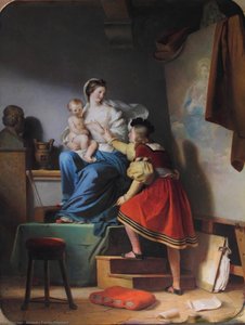 Raphael Taking The Pose Of The Model — Alexandre Évariste Fragonard
