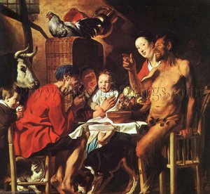 El Sátiro En La Casa Del Campesino — Jacob Jordaens