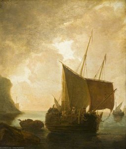 Harbour Scene With Fishing Boats — Adam Pynacker