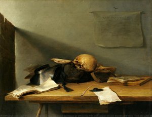 Stil Life With Books And Death´s Head — Jan Davidszoon De Heem