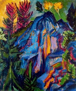 Paisaje Con Rocas Azules — Ernst Ludwig Kirchner