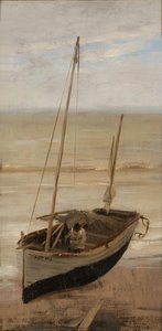 Boat At Villerville, Low Tide — Édouard Joseph Dantan