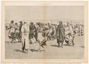 The Ghost Dance By The Ogallala Sioux At Pine Ridge Agency, Dakota From Harper — Frederic Remington