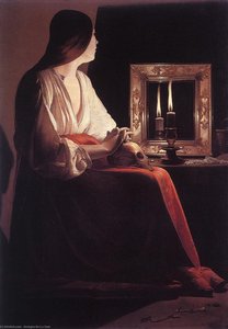 Die Reuende Magdalenen — Georges De La Tour