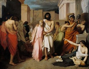 Oedipus And Antigone — Charles François Jalabert