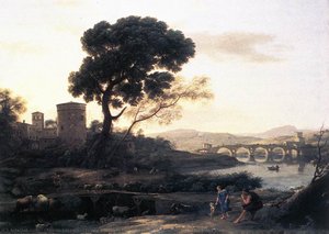 Landscape With Shepherds - The Pont Molle — Claude Lorrain (claude Gellée)