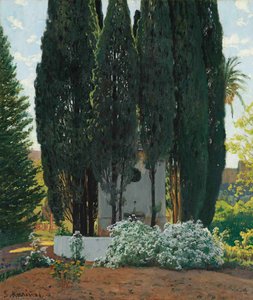 The Cypress Fountain — Santiago Rusiñol