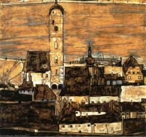 Stein An Der Donau, Gesehen Vom Kreuzberg — Egon Schiele